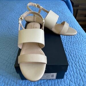 COLE HAAN Annabel Grand Ivory Strappy Slingback Wedge Sandals sz 8.5B New NIB